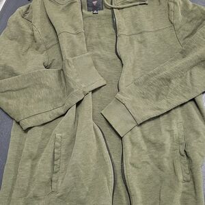 Guess Olive Guess Zip-Up Sweatshirt